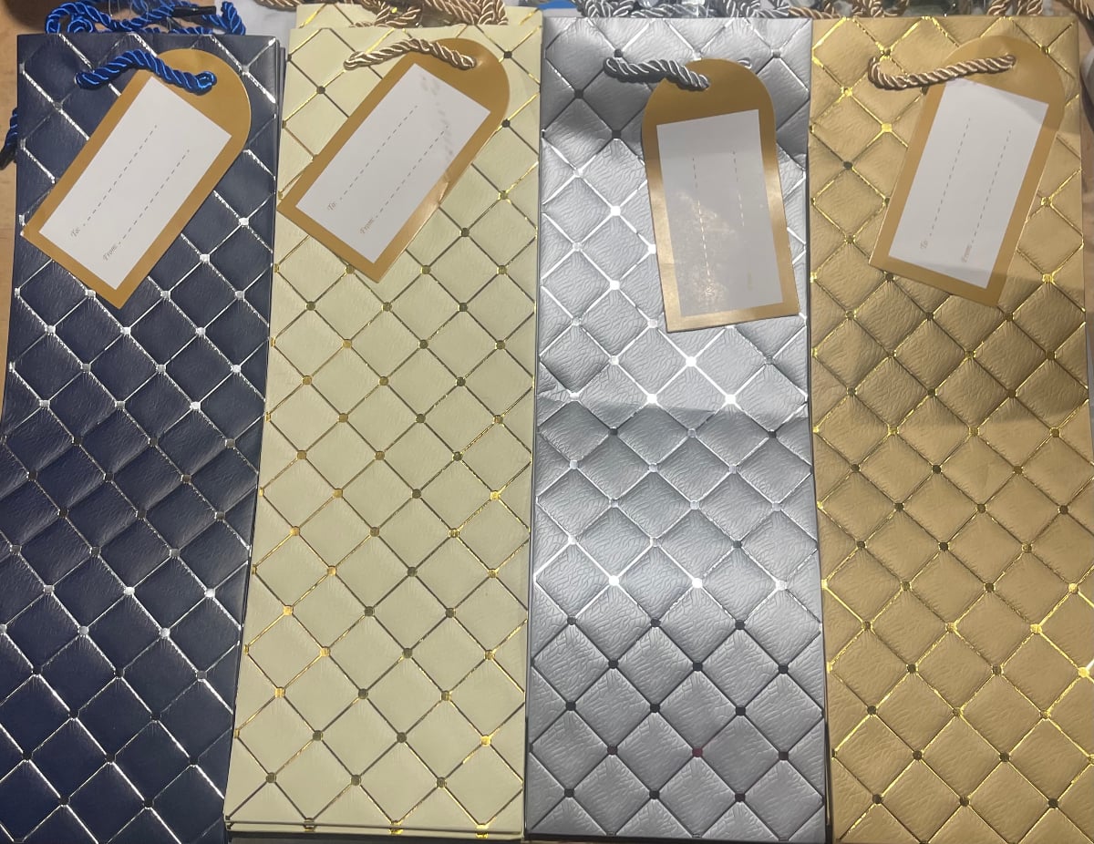 PREMIUM LUX WINE BAG (BLUE, GOLD, SILVER & BRONZE)