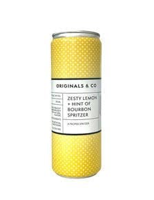 ORIGINALS & CO ZESTY LEMON + HINT OF BOURBON SPRITZERS 355ML