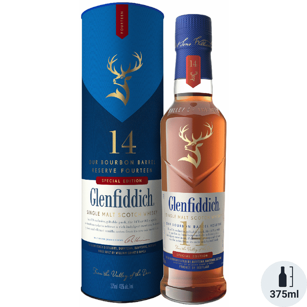 Glenfiddich 14 YR Bourbon Barrel Reserve 375ML