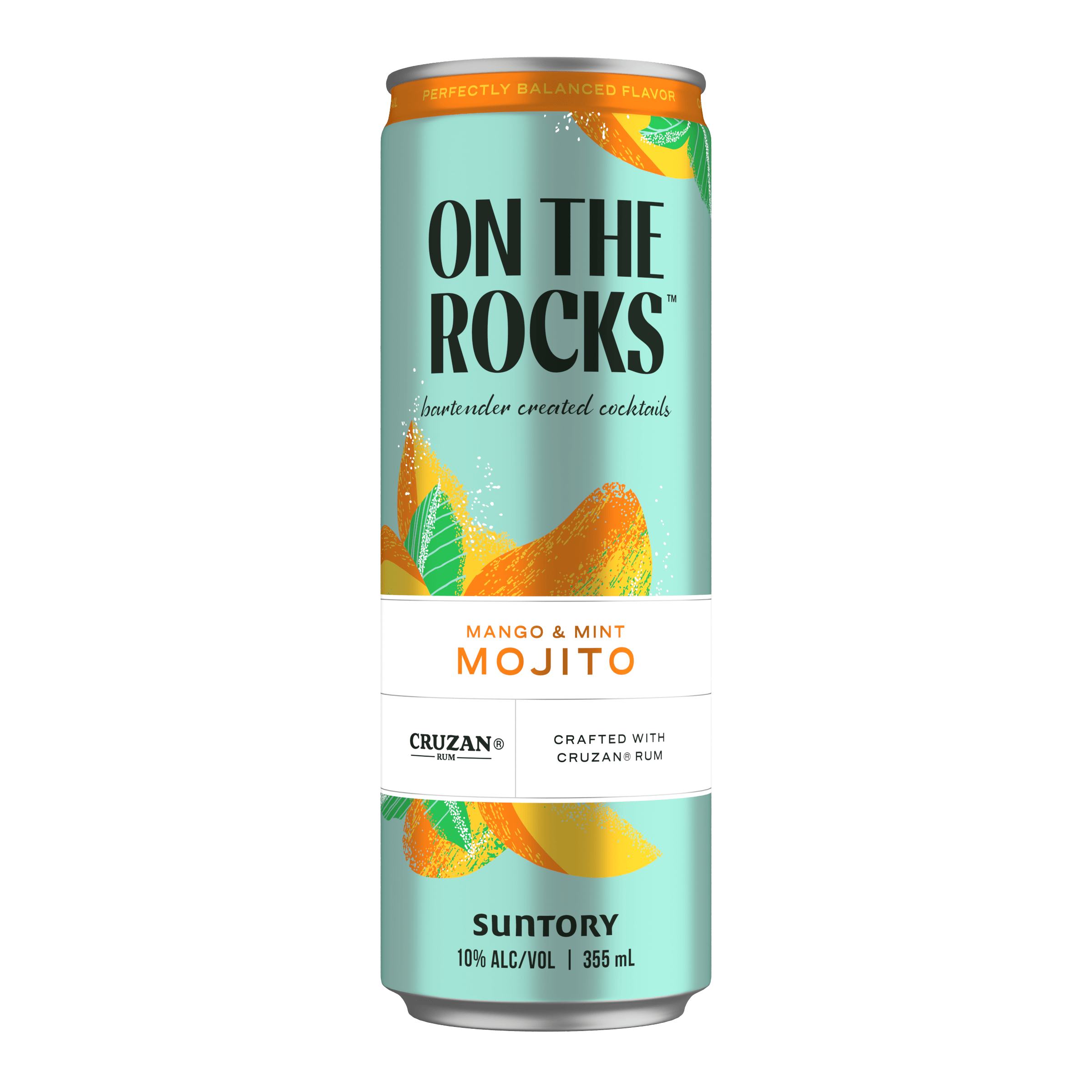 ON THE ROCKS MANGO & MINT MOJITO CARBONATED COCKTAIL 355ML