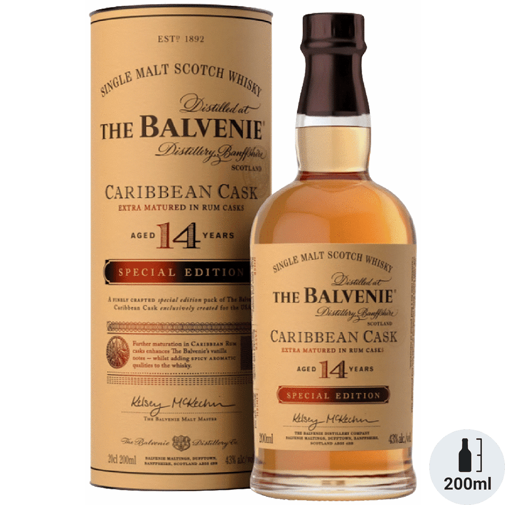 The Balvenie 14 Year Old Caribbean Cask 200ML