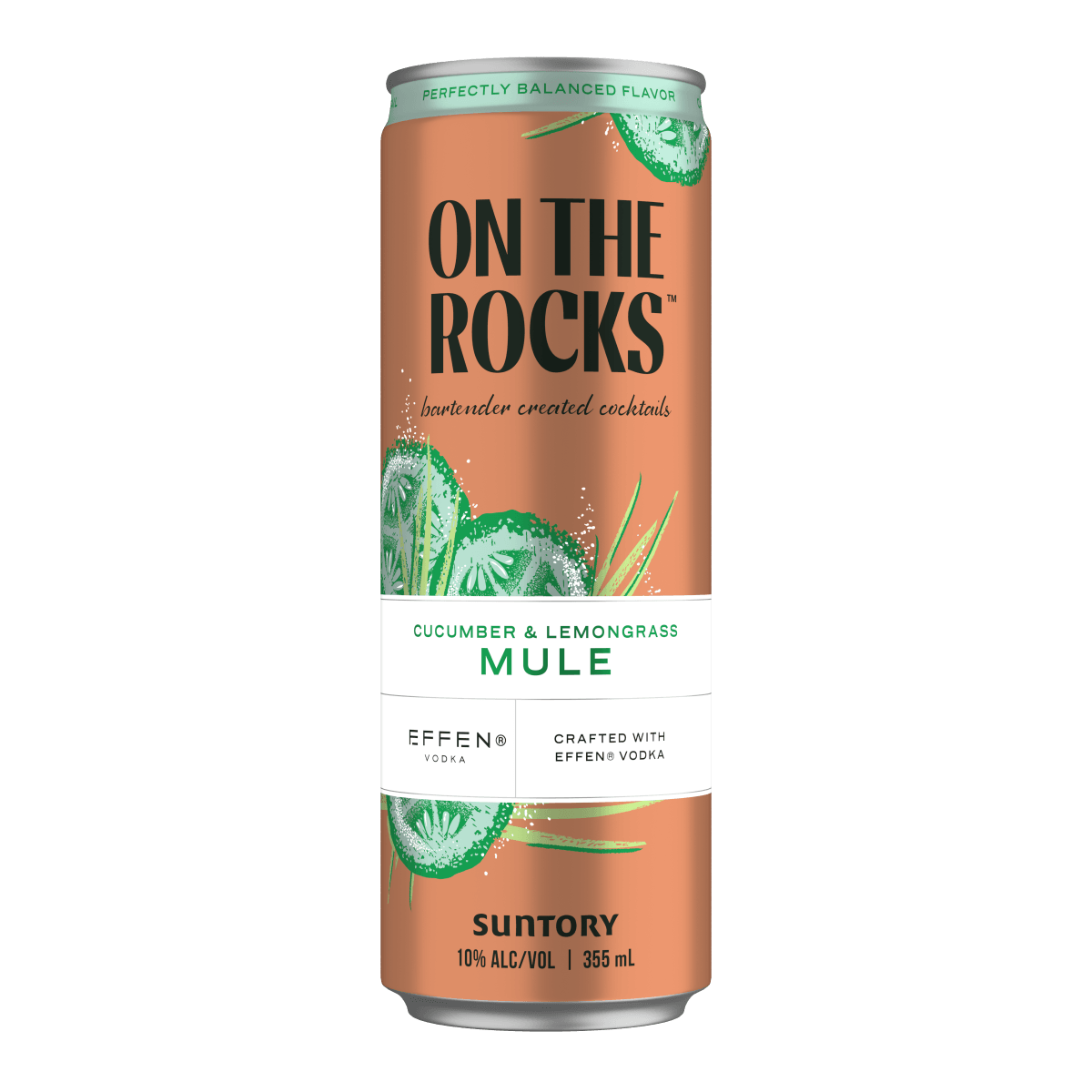 ON THE ROCKS CUCUMBER & LEMONGRASS MOSCOW MULE CARBONATED COCKTAIL 355ML