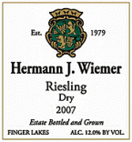 2017 Hermann J. Wiemer - Riesling Dry Finger Lakes